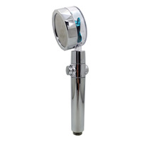 Nouveau Style Chrome ABS poche Turbo pommeau de douche 360 degrés filature amovible hélice ventilateur salle de bain robinet accessoire