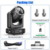 Projecteur LED Beam Spot Premium 200W à tête mobile, gradation 0-100%, activé par le son, équipement de scène