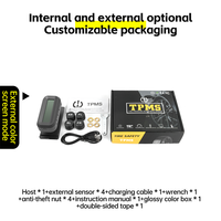 Kit de capteur universel de système de surveillance de la pression des pneus TPMS numérique lot de 4 pour l'énergie solaire RV voyage remorque vente en gros