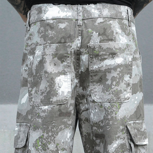<span class=keywords><strong>Pantaloni</strong></span> <span class=keywords><strong>Cargo</strong></span> da <span class=keywords><strong>Uomo</strong></span> con Stampa Grafica Mimetica Consul, Multitasche, Tattici da Esterno, Stile Streetwear e Design Personalizzato - Product Image 4