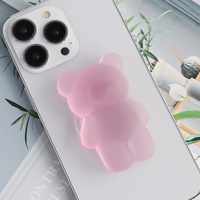 Aikusu Vente en gros d'usine Ours mignon Support collant personnalisé Poignée de téléphone portable pour iPhone 17 16 15 14 13 Pro Max