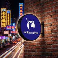 Boîte à lumière LED avec cadre en aluminium, enseigne publicitaire personnalisable, boîte à lumière en acrylique à haute luminosité pour extérieur
