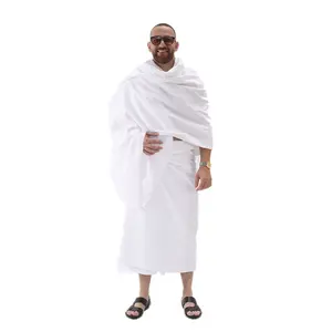 China Factory Wholesale Custom Logo Cheap Microfiber Ihram Qamis Muslim Man Hajj Towel