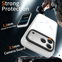 Coque de téléphone magnétique transparente en acrylique pour iPhone 18 Pro Max, protection intégrale antichoc pour iPhone 17, coque de téléphone personnalisée