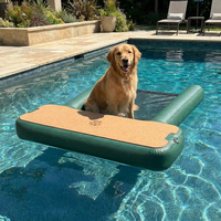 Plateforme pour chien, entrée facile, escalade sécurisée, antidérapante, robuste, en PVC renforcé, rampe aquatique gonflable pour animaux de compagnie, ponton flottant