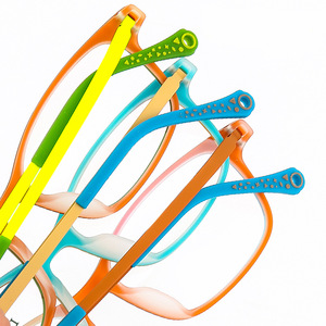 Montures de lunettes Kidorable pour enfants, ovales, en plastique, monture complète, verres en résine antidérapants, couleurs bonbon, origine Danyang, référence 8373 - Product Image 1