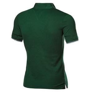เสื้อโปโลแขนสั้นผ้าฝ้าย100% สำหรับผู้ชาย,เสื้อโปโลแขนสั้นคอตั้งแบบจีนเสื้อยืดสีทึบคอวี