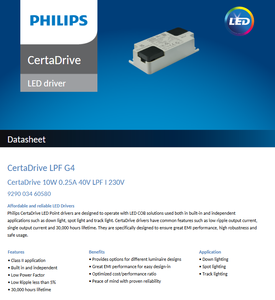 Meilleur prix pour les pilotes LED en plastique AC-DC PHILIPS CertaDrive LPF 4W 6W 8W 10W 12W - Product Image 5