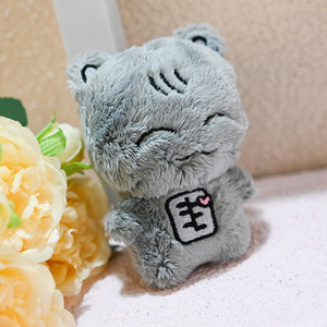 Peluche de Gato Gris Personalizado OEM con Bajo MOQ, Juguete de Peluche de Animal, Regalo para Amigos, Colgante para Mochila - Product Image 6
