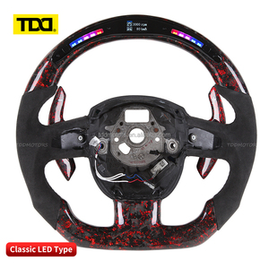 TDD พวงมาลัยสปอร์ตคาร์บอนไฟเบอร์ LED สำหรับรถ Audi A1 A3 A4 A5 A6 A7 C6 C7 S3 S4 S5 S7 Q3 Q7 SQ5 RS RS3 RS5 RS6 B9 8P 8V - Product Image 3