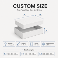 Caja de Embalaje Rígida con Tapa y Base Personalizadas, Caja de Papel Kraft con Superficie Mate para Regalo de Aniversario