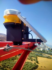 132kv đường dây truyền tải trên không đánh dấu máy bay tắc nghẽn Đèn năng lượng mặt trời được hỗ trợ hoàn chỉnh với đèn, năng lượng mặt trời, tấm, Pin - Product Image 5