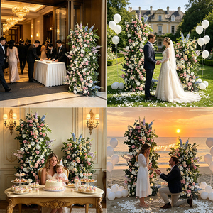 Arco de Flores Artificiales Promise, Set de Rosas y Margaritas Mixtas de Poliéster, Hecho a Mano, Decoración Romántica y de Ensueño para Bodas - Product Image 4
