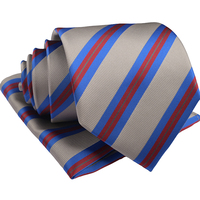 Ensemble de micro-cravates avec mouchoir design personnalisé motif rayé 100% polyester professionnel de qualité supérieure pour hommes vente en gros