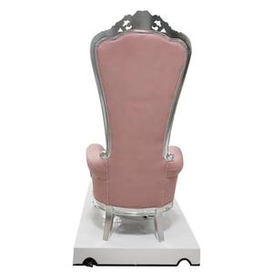 Sincoo European High Quality <b>Pink</b> High Back Queen Massage Foot Pedicure Chair Glass 7-Color LED Lights Spa Nail Salons - Product Image 5