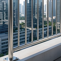 Système de balustrade de balcon moderne en acier inoxydable sur mesure, main courante d'escalier argentée polie pour terrasse, toit et couloir