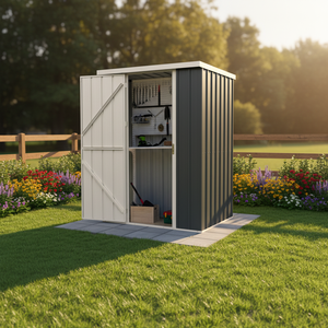 EF0403-H175-H Cobertizos Metálicos de Almacenamiento para Exteriores de 4 x 3 Pies - Product Image 2