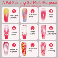 UR SUGAR – Collection de vernis à ongles gel 4-en-1 à effet dégradé, 4 couleurs/kit, sans HEMA, gel épais et lisse pour nail art