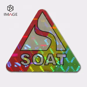 3D özel üçgen güvenlik Hologram etiket için araç ön camı uygulaması