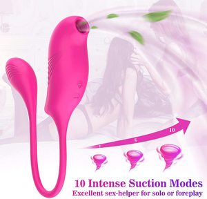 Giocattolo rosa per vibratore di aspirazione della lingua della ragazza con vibratore orale del sesso della ventosa del capezzolo dell'uovo vibrante per le coppie delle donne - Product Image 4