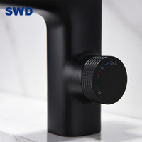 Robinet de capteur d'eau en laiton noir robinet de lavabo automatique robinet d'eau sans contact salle de bain évier lavabo mitigeur