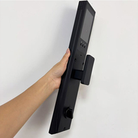 Serrure de porte intelligente A60 avec finition noire mate, stockage sur cloud et carte mémoire, contrôle WiFi et via application pour portes en bois/acier/aluminium
