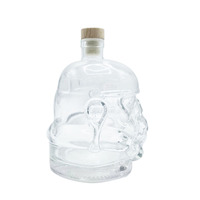 Bouteille en verre de soldat d'alcool personnalisé spécial drôle de haute qualité avec décanteur de rhum en liège