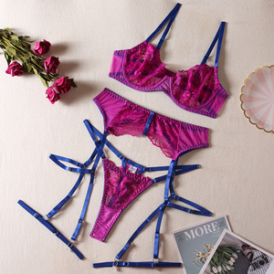 Wholesale Plus Size Lingerie Women's Underwear Set Sexy Lace Erotic Femme Bra Panties Hot Lingerie Women - Product Image 5