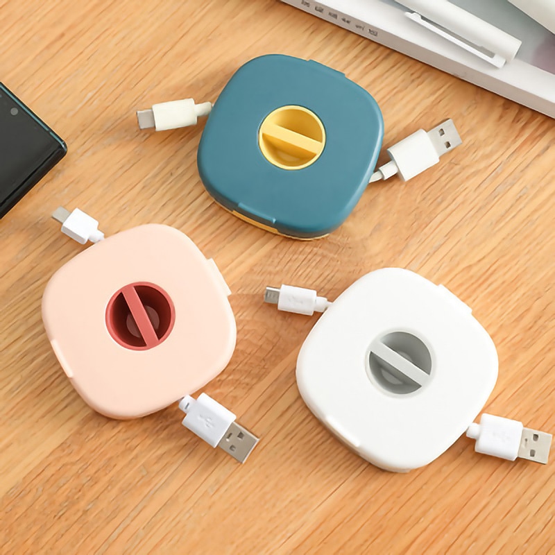 Blanc - Enrouleur De Câble Rotatif Rond Portable, Support De Câble De