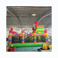 Château gonflable commercial à thème Avengers avec toboggan pour jeux d'enfants