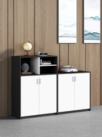 Meuble de classement commercial moderne en bois multi-niveaux sans serrure pour bureau à domicile et archivage peu volumineux