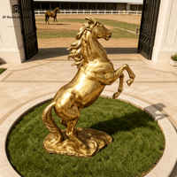 Sculpture de cheval en bronze grandeur nature sur mesure, décoration de jardin extérieur, statue équestre galopante moulée à la main pour la décoration de la propriété