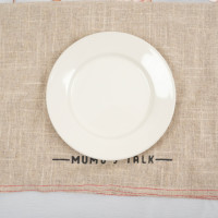 Assiettes à dîner en grès personnalisées et originales, ensembles d'assiettes en céramique de luxe avec bord large pour restaurant
