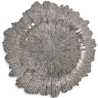 Assiette en verre de style européen, sans plomb, écologique, durable, peinte à la main, de luxe, de forme irrégulière, motif tournesol