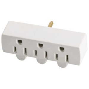Linsheng Outlet Extender, Power Outlet <strong>Splitter</strong> 3 Prong Indoor Grounded Adapter - White - Product Image 2