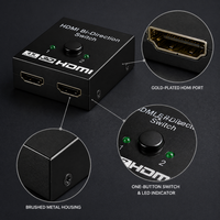 Commutateur HDMI bidirectionnel 4K 3D 2 entrées 1 sortie, répartiteur HDMI 1 entrée 2 sorties pour Xbox PS5 Lecteur Blu-Ray Fire Stick HDTV
