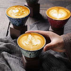 Set di Tazze da <span class=keywords><strong>Caffè</strong></span> in Ceramica Stile Retrò di Lusso, Design Creativo Giapponese con Smalto Cangiante, Tazza per Latte Domestica Lavabile in Lavastoviglie - Product Image 3