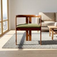 Fauteuil en bois massif de chêne, style minimaliste, tissu italien, pour villa, bureau à domicile, hôtel, chaise de salle à manger moderne, imperméable et durable