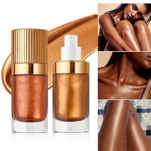 Gocce illuminanti viso e corpo personalizzate con etichetta privata, olio illuminante per il corpo, illuminante liquido perlato per una pelle radiosa. - Product Image 1