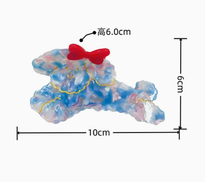Pinzas para el Cabello con Diseño de Perro de Dibujos Animados, Estilo Japonés y Coreano, Bonitas Pinzas de Acetato Rosa con Forma de Animal, Accesorios Dulces para el Cabello para Mujeres - Product Image 6