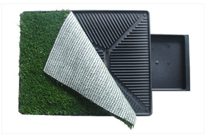 Vaso sanitário para animal de estimação, grama artificial para cachorros e gatos, com bandeja, 3 peças - Product Image 6