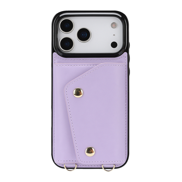Luxury Smooth PU Leather Wallet Phone Case for IPhone11/12/13 Pro RFID Blocking Zipper Coin Bag Shockproof Back Cover with Strap