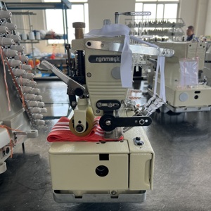 Machine à coudre industrielle RONMACK RM-1412PL à 12 aiguilles, point de chaînette double, manuelle, plate, 3000 tr/min, en métal, pour la pose de rubans - Product Image 4
