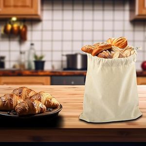 Commercio all'ingrosso della fabbrica borse di cotone con coulisse grandi riutilizzabili prodotti sacchetti di tela bustina di <span class=keywords><strong>tessuto</strong></span> per il pane di conservazione degli alimenti - Product Image 4