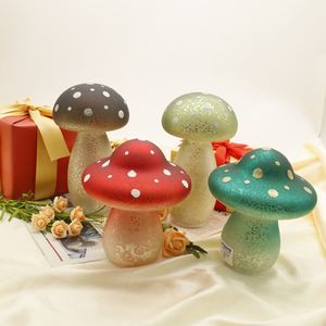 Artisanat en verre soufflé de haute qualité en forme de champignon, décoration d'intérieur, décoration de table - Product Image 5