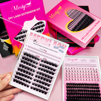 Extensions de cils individuels segmentés en grappes, longueurs mixtes, pour greffe DIY à domicile, sous-cils, faux cils en gros