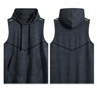 Haut de sport sans manches respirant en polyester pour hommes – Idéal musculation, entraînement, fitness – Vêtement de sport OEM en gros