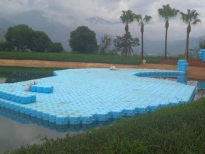 Nouvelle arrivée modulaire brise-lames flottant pont ponton de pêche cubes en acier de haute qualité pile <span class=keywords><strong>guide</strong></span> ponton flota - Product Image 5