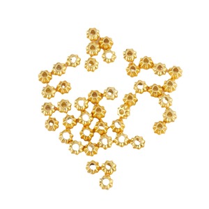 Perles d'espacement en forme de fleur dorée pour la fabrication de bijoux DIY, bracelets, colliers, style artistique rétro, composants de perles en vrac - Product Image 5