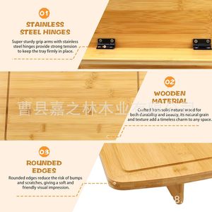 Bamboo Sofa Tray 40.9x26.4x29.5cm <b>Storage</b> Box For Living Room Center Use - Product Image 4